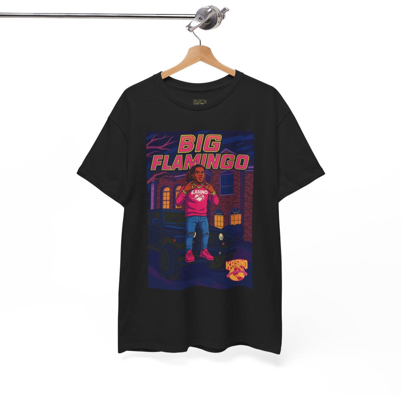Big Flamingo Unisex Heavy Cotton Tee